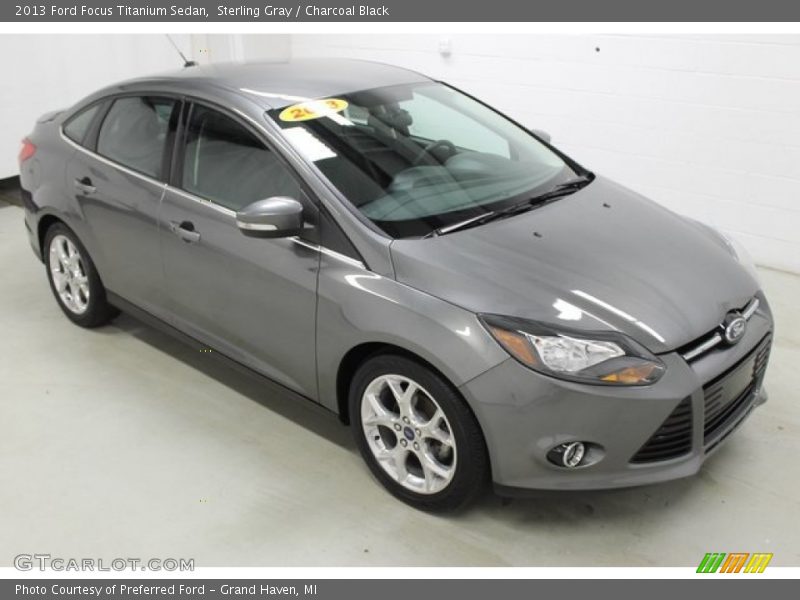 Sterling Gray / Charcoal Black 2013 Ford Focus Titanium Sedan