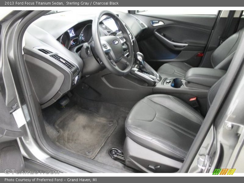 Sterling Gray / Charcoal Black 2013 Ford Focus Titanium Sedan