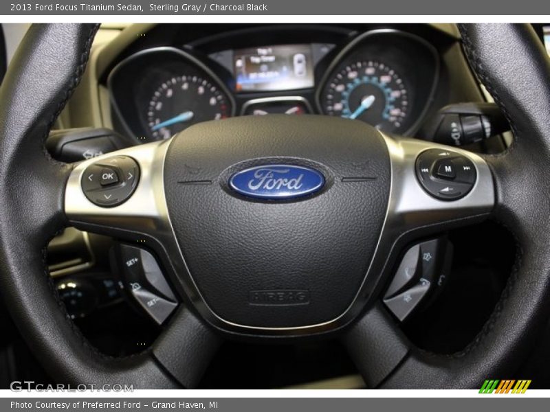 Sterling Gray / Charcoal Black 2013 Ford Focus Titanium Sedan