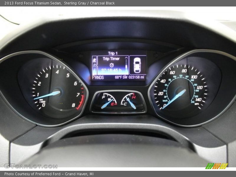 Sterling Gray / Charcoal Black 2013 Ford Focus Titanium Sedan