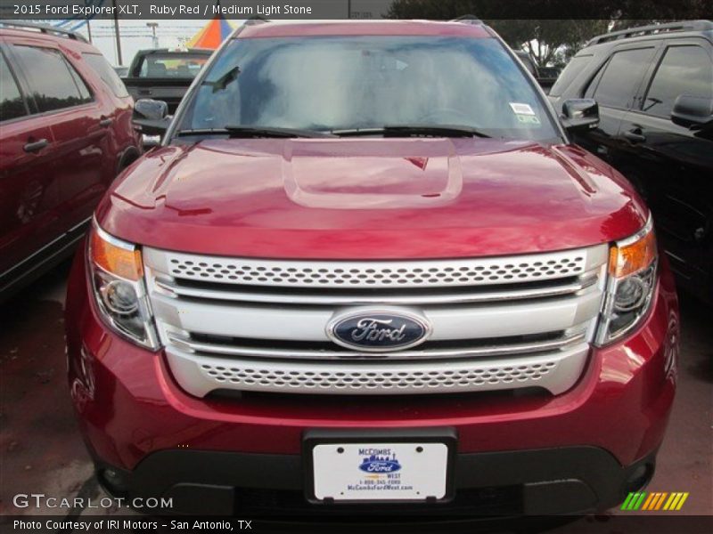 Ruby Red / Medium Light Stone 2015 Ford Explorer XLT