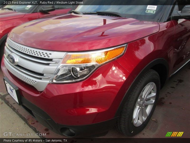 Ruby Red / Medium Light Stone 2015 Ford Explorer XLT