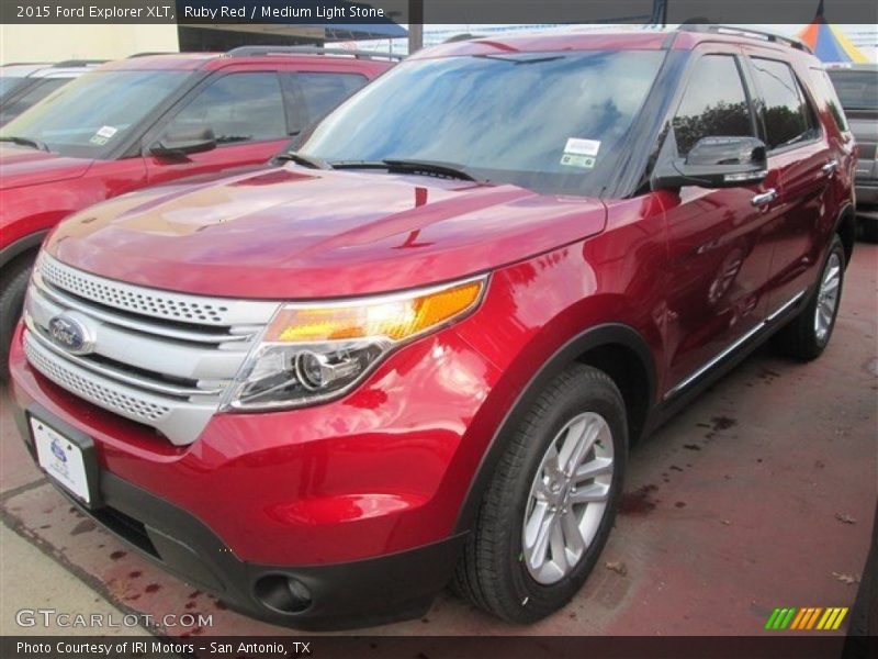 Ruby Red / Medium Light Stone 2015 Ford Explorer XLT