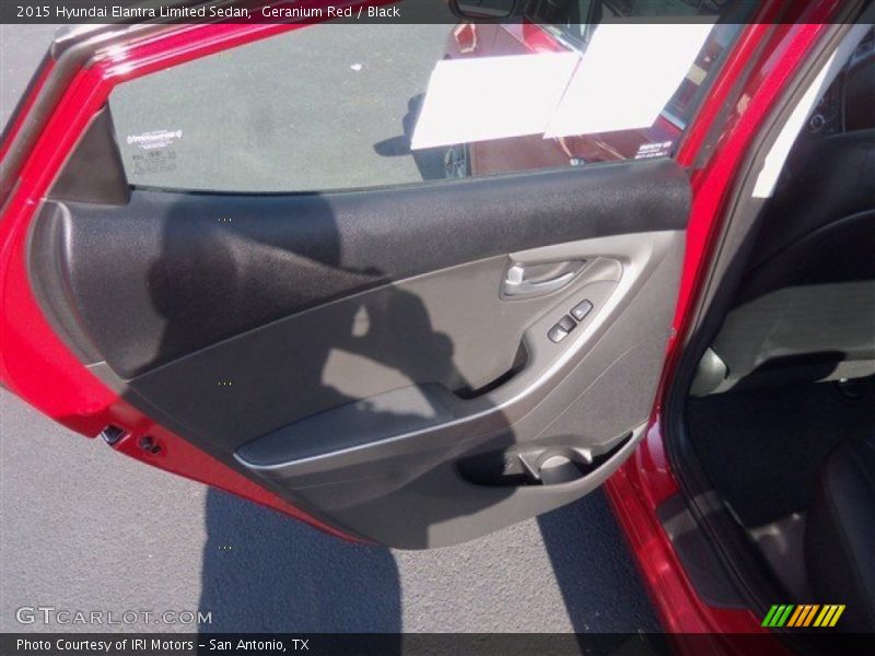 Geranium Red / Black 2015 Hyundai Elantra Limited Sedan