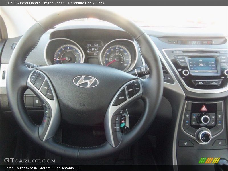 Geranium Red / Black 2015 Hyundai Elantra Limited Sedan