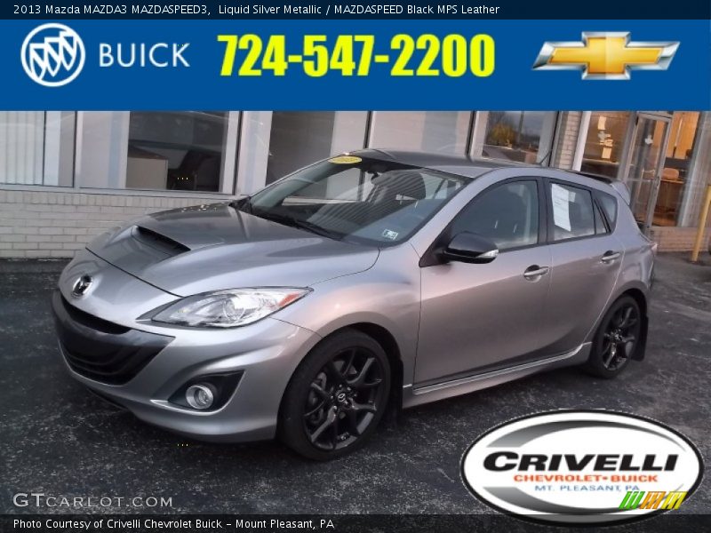 Liquid Silver Metallic / MAZDASPEED Black MPS Leather 2013 Mazda MAZDA3 MAZDASPEED3