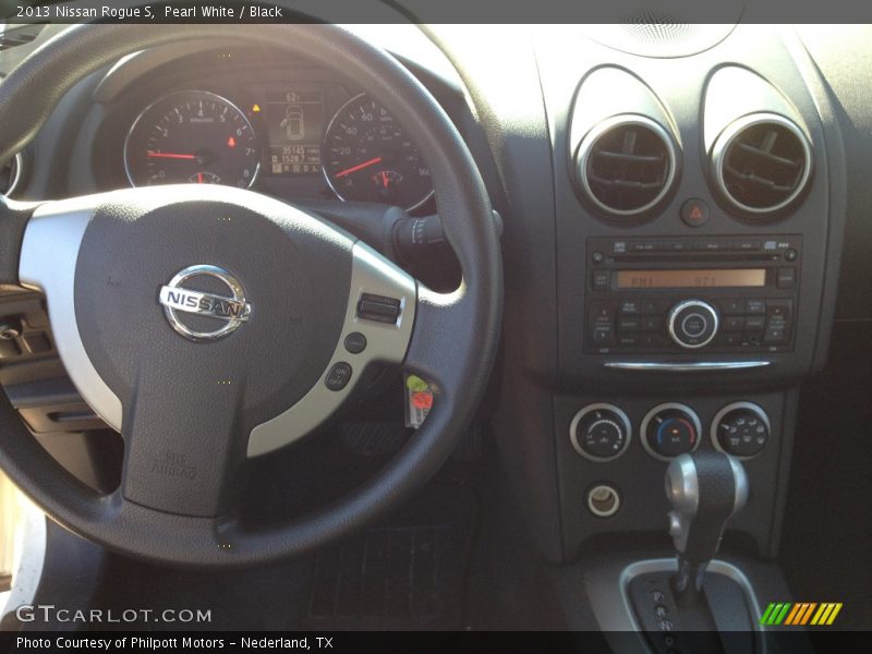 Pearl White / Black 2013 Nissan Rogue S