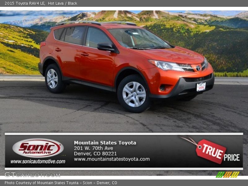 Hot Lava / Black 2015 Toyota RAV4 LE