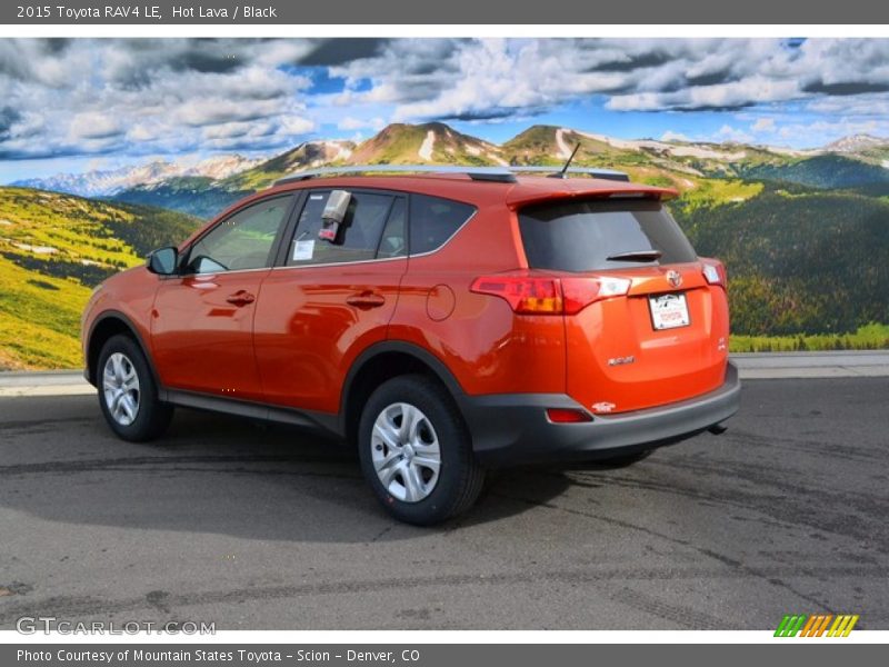 Hot Lava / Black 2015 Toyota RAV4 LE
