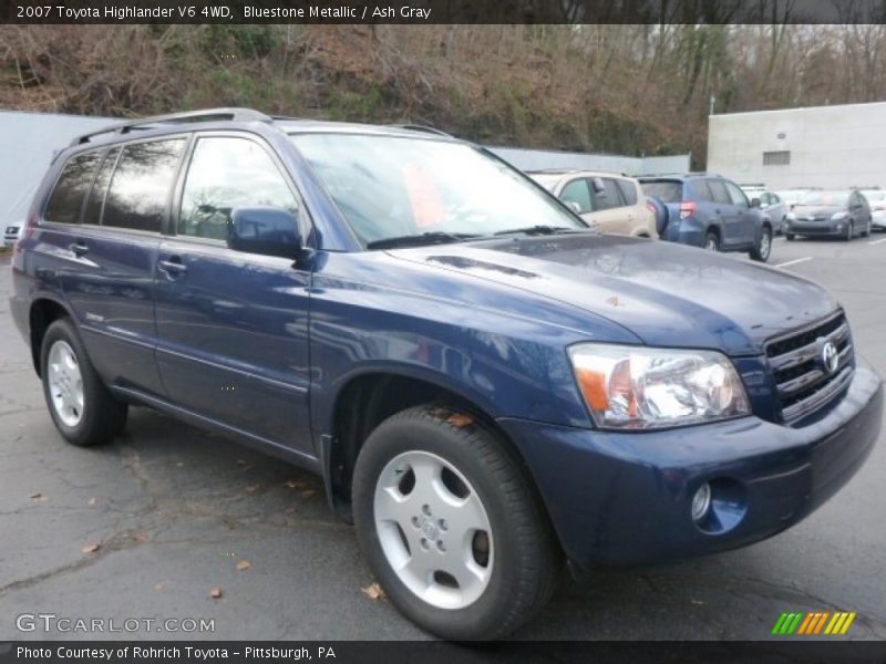 Bluestone Metallic / Ash Gray 2007 Toyota Highlander V6 4WD