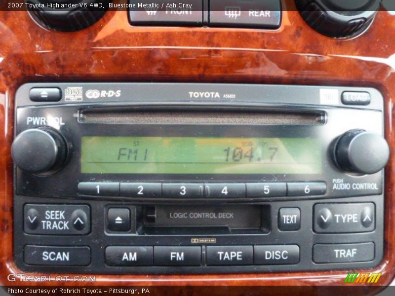 Bluestone Metallic / Ash Gray 2007 Toyota Highlander V6 4WD