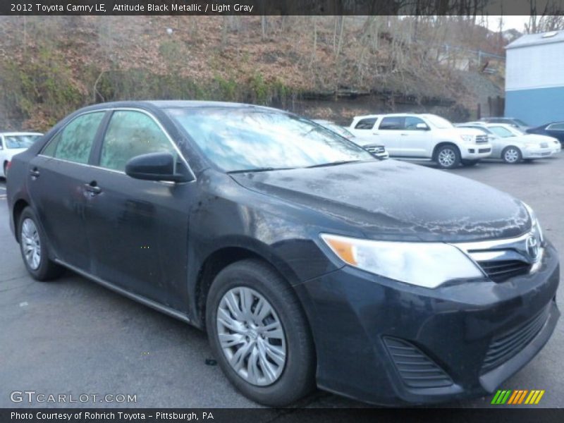 Attitude Black Metallic / Light Gray 2012 Toyota Camry LE
