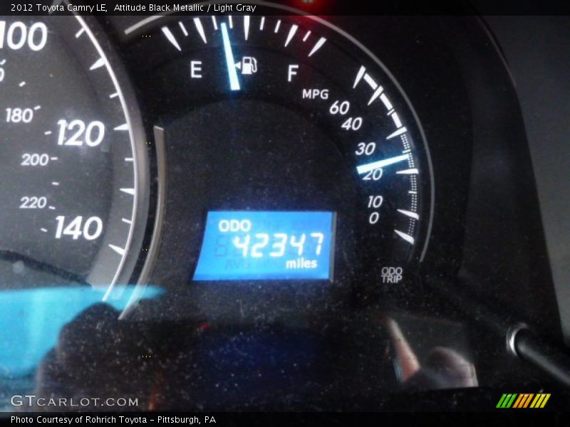 Attitude Black Metallic / Light Gray 2012 Toyota Camry LE