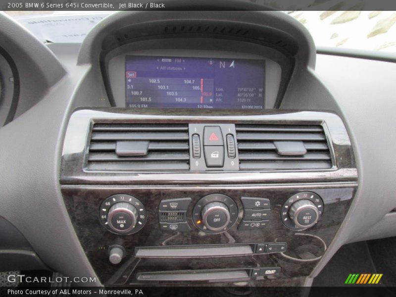 Jet Black / Black 2005 BMW 6 Series 645i Convertible