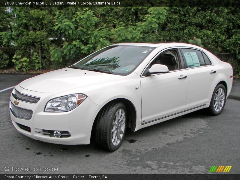 White / Cocoa/Cashmere Beige 2008 Chevrolet Malibu LTZ Sedan