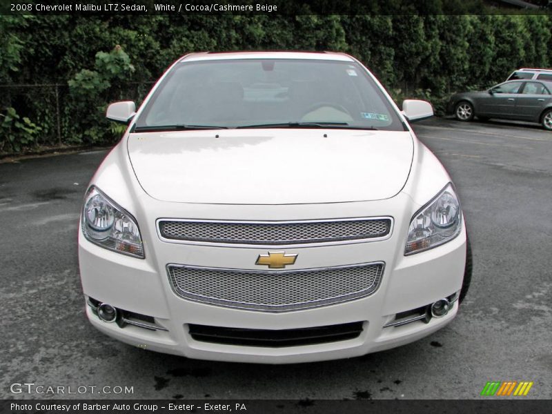 White / Cocoa/Cashmere Beige 2008 Chevrolet Malibu LTZ Sedan