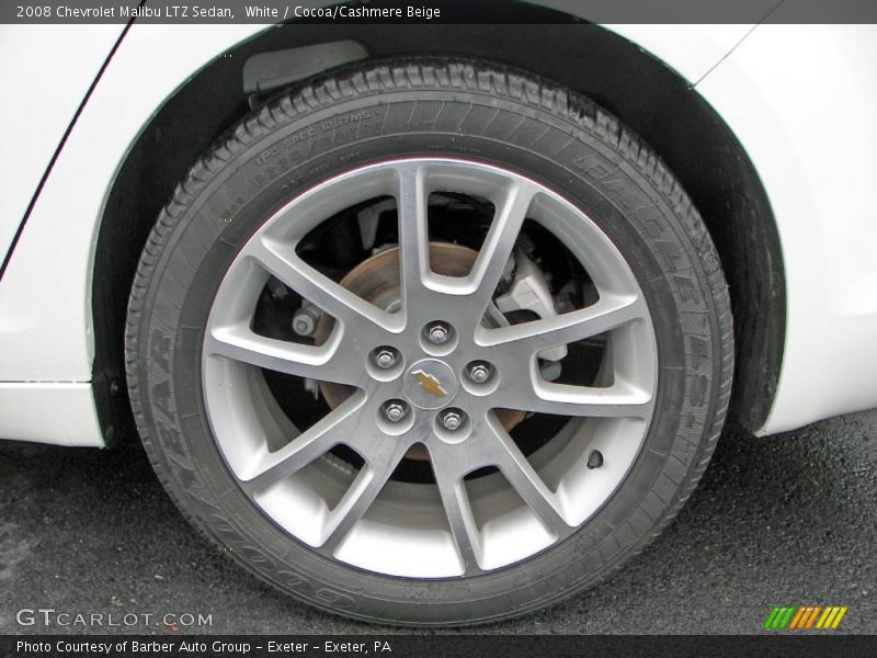 White / Cocoa/Cashmere Beige 2008 Chevrolet Malibu LTZ Sedan