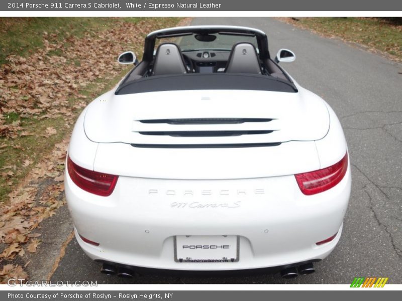 White / Espresso Natural Leather 2014 Porsche 911 Carrera S Cabriolet