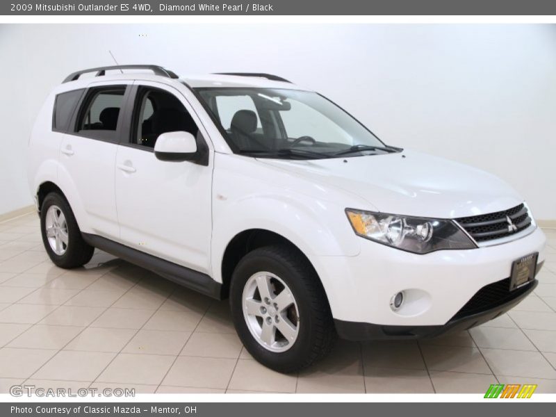 Diamond White Pearl / Black 2009 Mitsubishi Outlander ES 4WD