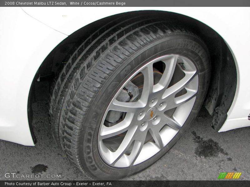 White / Cocoa/Cashmere Beige 2008 Chevrolet Malibu LTZ Sedan