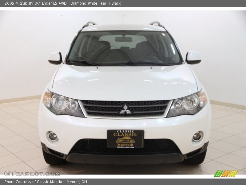 Diamond White Pearl / Black 2009 Mitsubishi Outlander ES 4WD