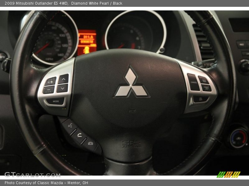 Diamond White Pearl / Black 2009 Mitsubishi Outlander ES 4WD
