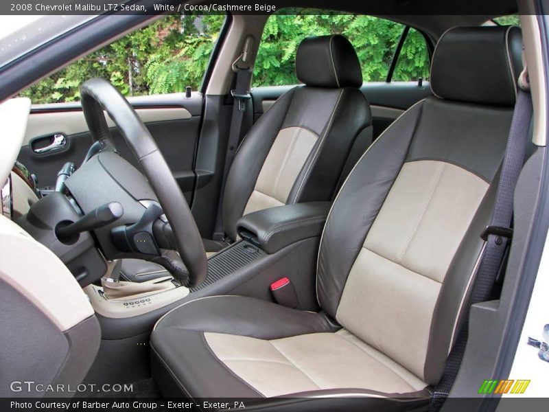 White / Cocoa/Cashmere Beige 2008 Chevrolet Malibu LTZ Sedan