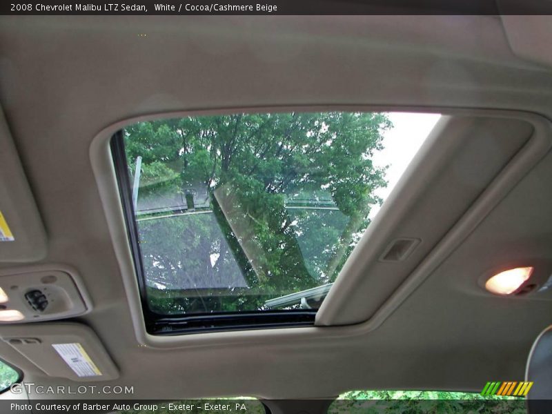 White / Cocoa/Cashmere Beige 2008 Chevrolet Malibu LTZ Sedan