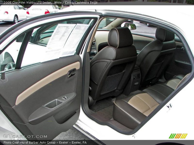 White / Cocoa/Cashmere Beige 2008 Chevrolet Malibu LTZ Sedan