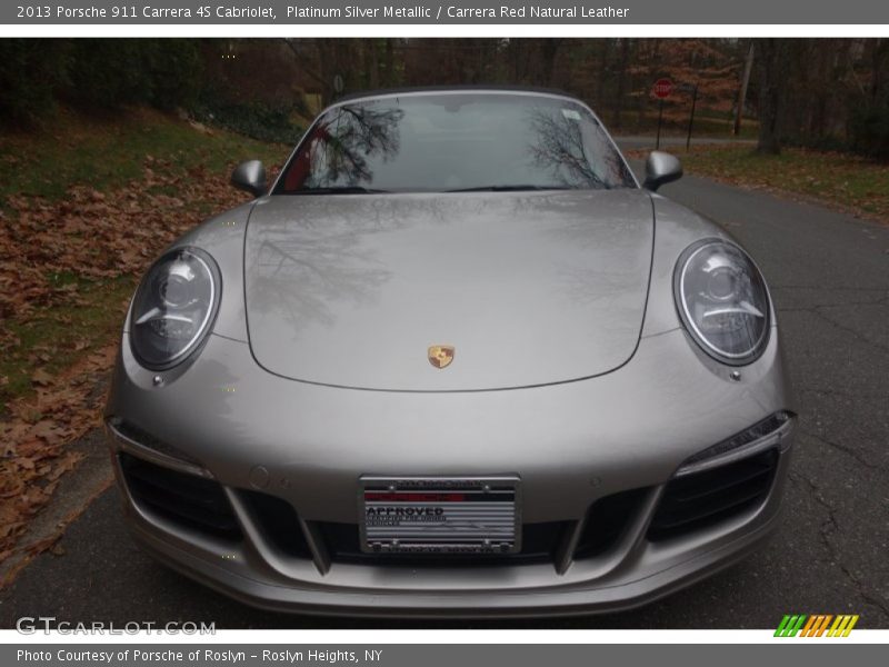 Platinum Silver Metallic / Carrera Red Natural Leather 2013 Porsche 911 Carrera 4S Cabriolet