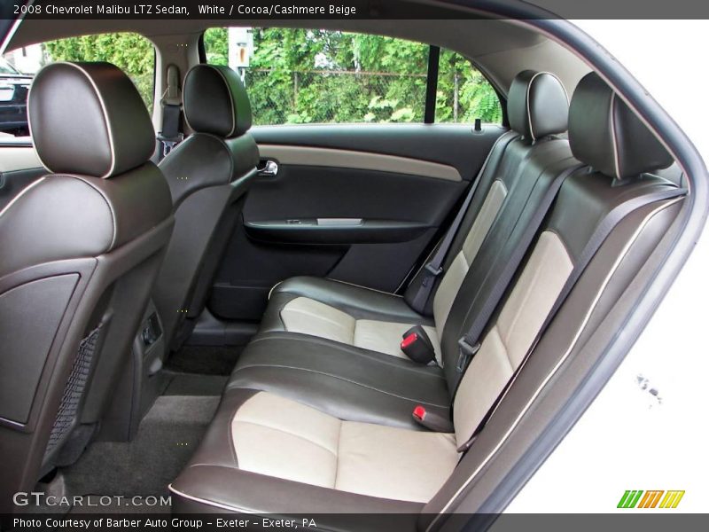 White / Cocoa/Cashmere Beige 2008 Chevrolet Malibu LTZ Sedan