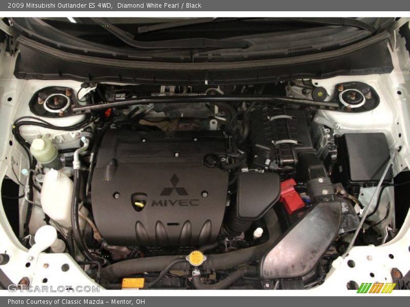 Diamond White Pearl / Black 2009 Mitsubishi Outlander ES 4WD