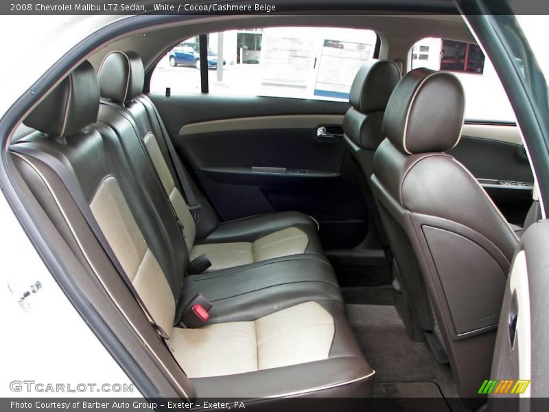 White / Cocoa/Cashmere Beige 2008 Chevrolet Malibu LTZ Sedan