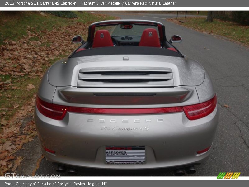 Platinum Silver Metallic / Carrera Red Natural Leather 2013 Porsche 911 Carrera 4S Cabriolet