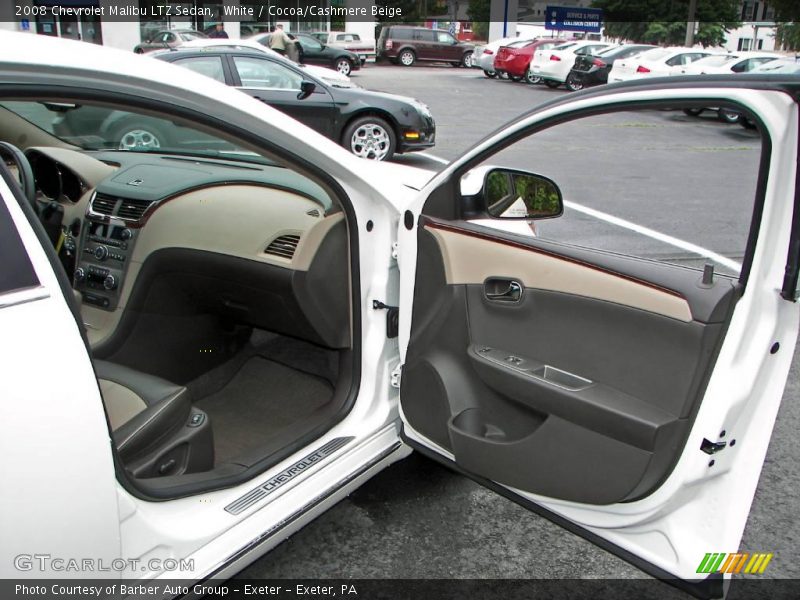 White / Cocoa/Cashmere Beige 2008 Chevrolet Malibu LTZ Sedan