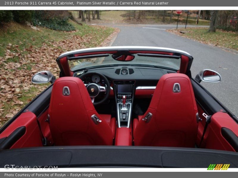 Platinum Silver Metallic / Carrera Red Natural Leather 2013 Porsche 911 Carrera 4S Cabriolet