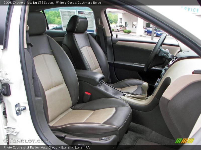 White / Cocoa/Cashmere Beige 2008 Chevrolet Malibu LTZ Sedan