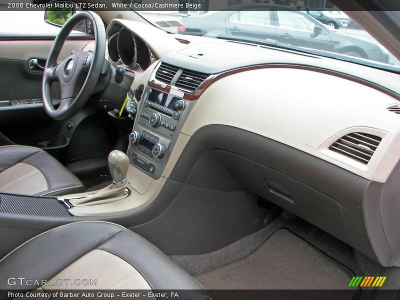 White / Cocoa/Cashmere Beige 2008 Chevrolet Malibu LTZ Sedan
