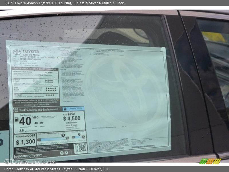 Celestial Silver Metallic / Black 2015 Toyota Avalon Hybrid XLE Touring