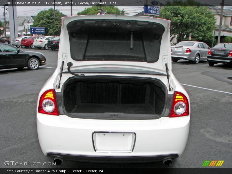 White / Cocoa/Cashmere Beige 2008 Chevrolet Malibu LTZ Sedan