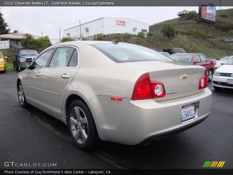 Gold Mist Metallic / Cocoa/Cashmere 2012 Chevrolet Malibu LT