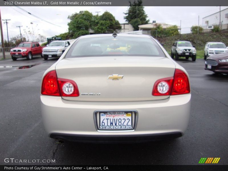 Gold Mist Metallic / Cocoa/Cashmere 2012 Chevrolet Malibu LT
