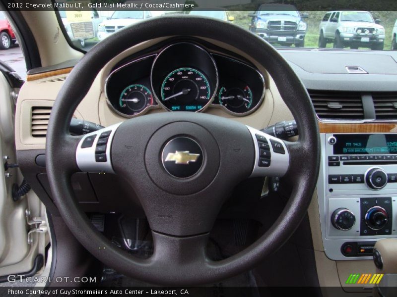 Gold Mist Metallic / Cocoa/Cashmere 2012 Chevrolet Malibu LT