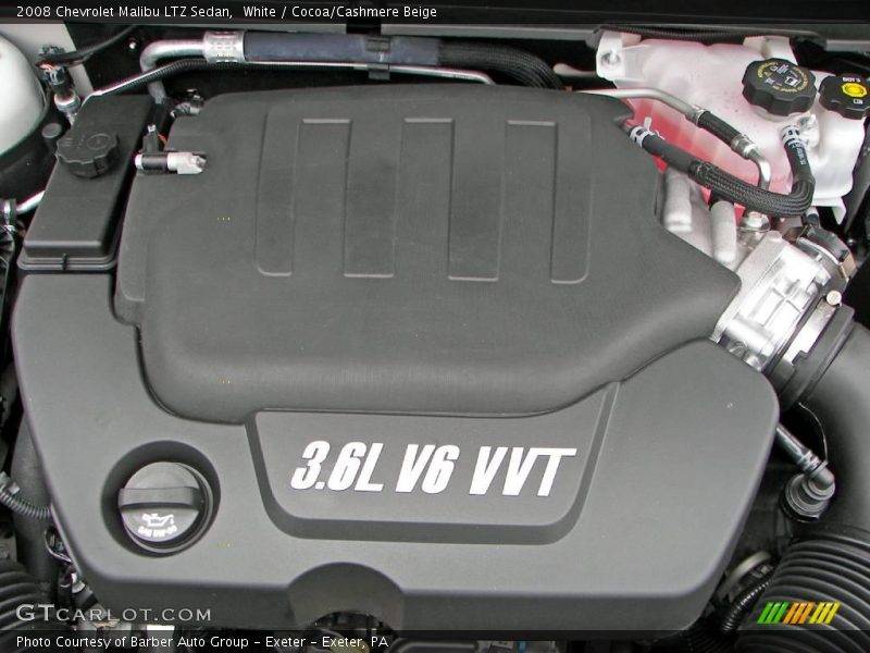 White / Cocoa/Cashmere Beige 2008 Chevrolet Malibu LTZ Sedan