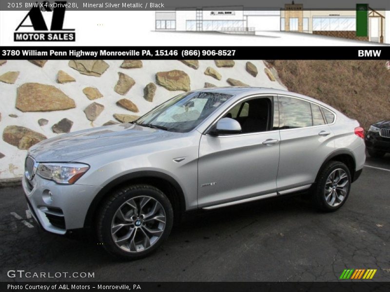 Mineral Silver Metallic / Black 2015 BMW X4 xDrive28i