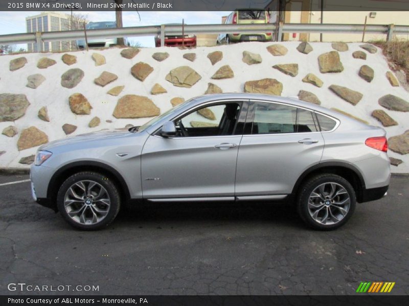 Mineral Silver Metallic / Black 2015 BMW X4 xDrive28i