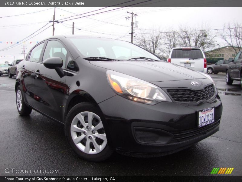 Aurora Black / Beige 2013 Kia Rio LX Sedan