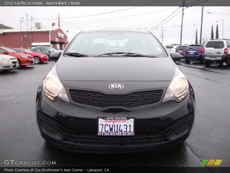 Aurora Black / Beige 2013 Kia Rio LX Sedan