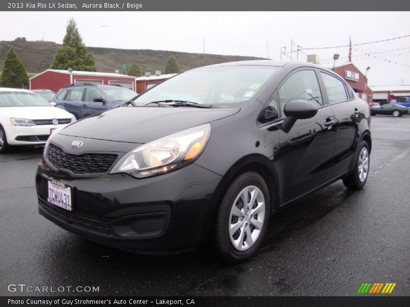 Aurora Black / Beige 2013 Kia Rio LX Sedan