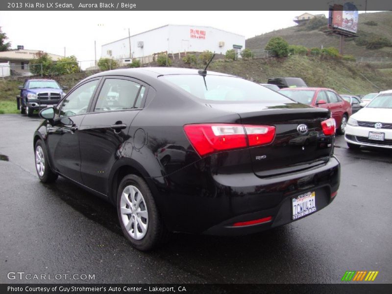 Aurora Black / Beige 2013 Kia Rio LX Sedan